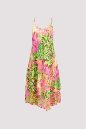 Monari Dress Midi Flower Print Hbsc Ptn