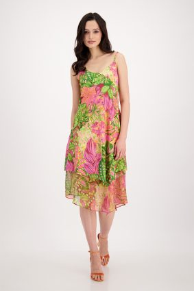 Monari Dress Midi Flower Print Hbsc Ptn