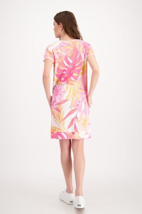 Monari Dress Sweat Midi Flower Hbsc Ptn