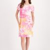 Monari Dress Sweat Midi Flower Hbsc Ptn
