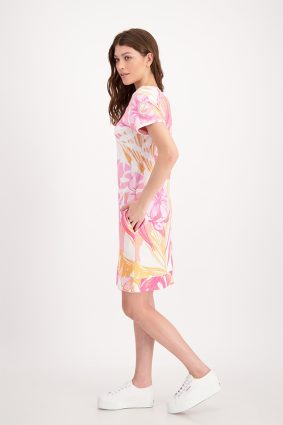 Monari Dress Sweat Midi Flower Hbsc Ptn