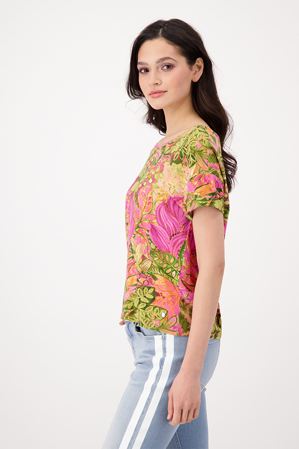 Monari Flower Print All Over T-Shirt Hbsc Ptn