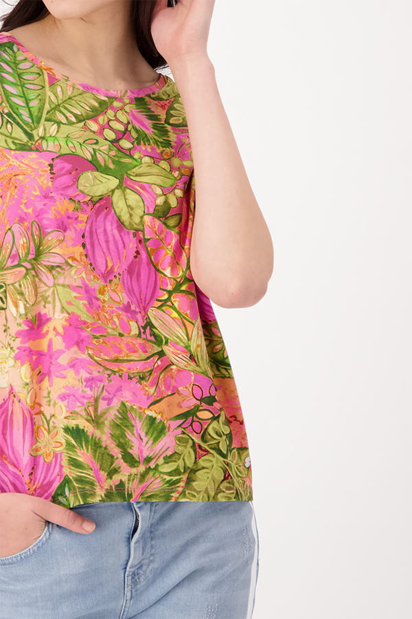 Monari Flower Print All Over T-Shirt Hbsc Ptn