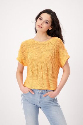 Monari Sweater Palm Tree Peach