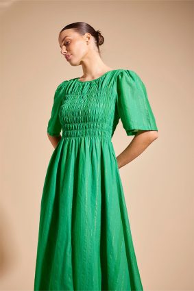 Alessandra Cannes Dress Stripe Green