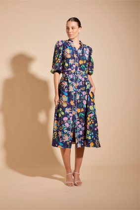 Alessandra Lyon Dress Rosa Navy