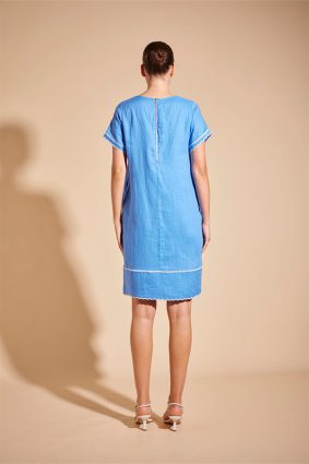 Alessandra Odette Dress Cornflower