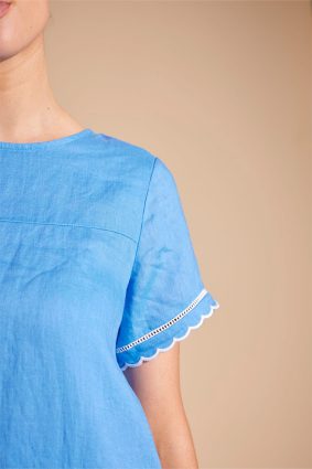 Alessandra Odette Dress Cornflower