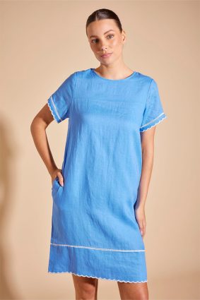 Alessandra Odette Dress Cornflower