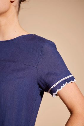 Alessandra Odette Dress Navy