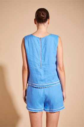 Alessandra Odette Top Cornflower