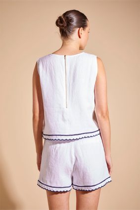 Alessandra Odette Top White