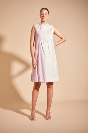 Alessandra Pintuck Dress Poplin Blossom
