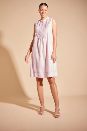Alessandra Pintuck Dress Poplin Blossom