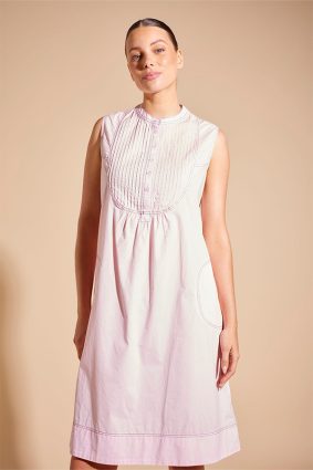 Alessandra Pintuck Dress Poplin Blossom