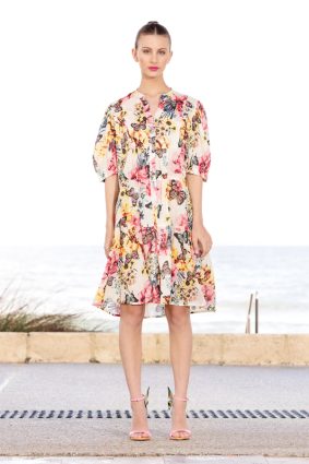 Lola Marilyn Button Dress Butterfly