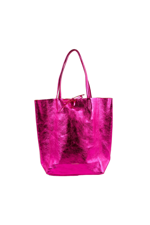 Maison Fanli Large Tote Metallic Fuschia