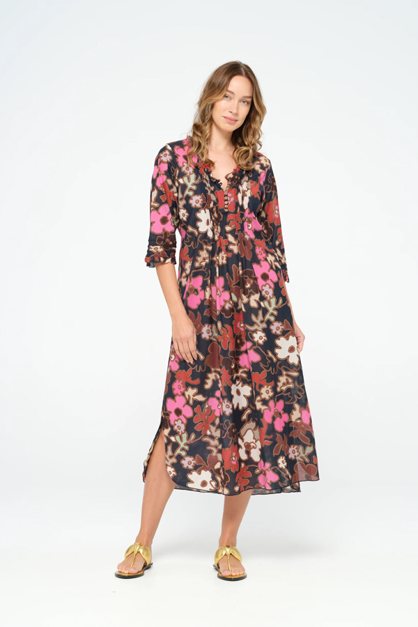 One Season Long Poppy Little Bay Cotton Navy