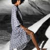 One Season Pondicherry Embroidery Cotton White Navy