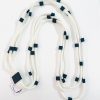 Rosalba Galati Block Long Cubes Cord N White Blackhead