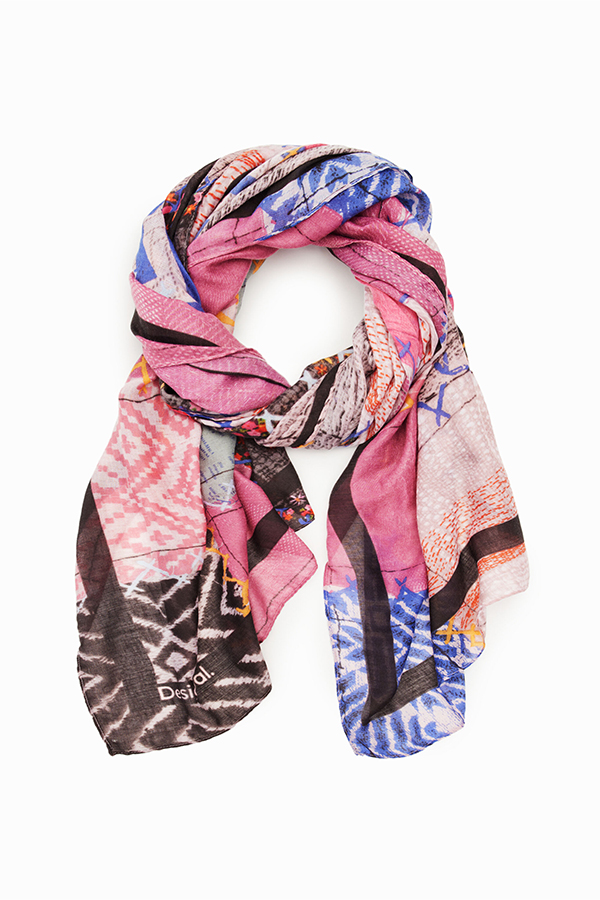 Desigual Foulard Multicolour Fucsia
