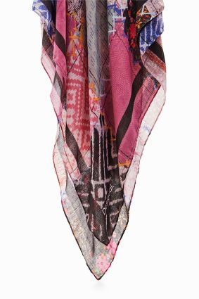 Desigual Foulard Multicolour Fucsia