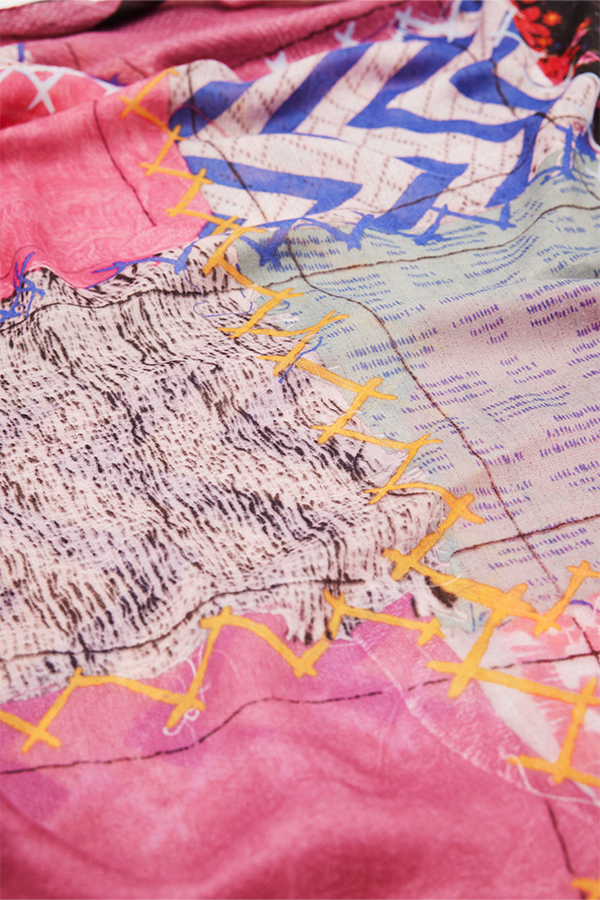 Desigual Foulard Multicolour Fucsia