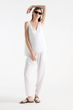Mela Purdie Audrey Tank White