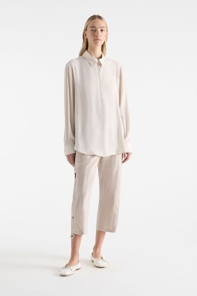 Mela Purdie Zip Front Shirt Soy
