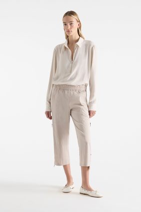 Mela Purdie Zip Front Shirt Soy