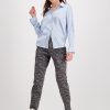 Monari Blouse Satin Soft Sky