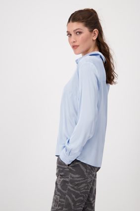 Monari Blouse Satin Soft Sky