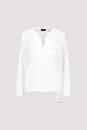 Monari Jersey Blouse Basic Jewelry Off White