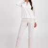 Monari Jersey Blouse Basic Jewelry Off White