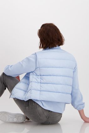Monari Waistcoat Quilted With Patch Soft Sky