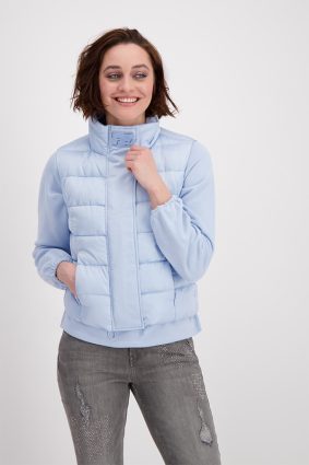 Monari Waistcoat Quilted With Patch Soft Sky