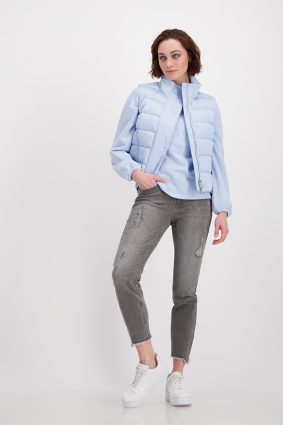 Monari Waistcoat Quilted With Patch Soft Sky