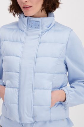 Monari Waistcoat Quilted With Patch Soft Sky