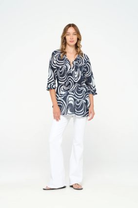 Oneseason Poppy Top Baros Cotton White