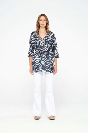 Oneseason Poppy Top Baros Cotton White