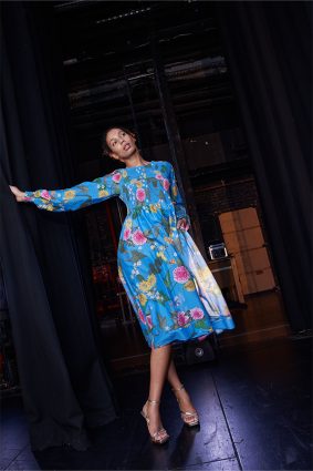 Alessandra Jade Dress Aria Periwinkle