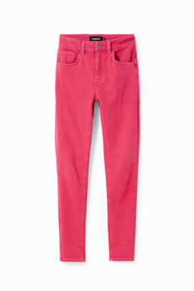 Desigual Denim Trousers Fucsia Glamour