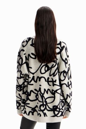 Desigual Pullover Crudo Script