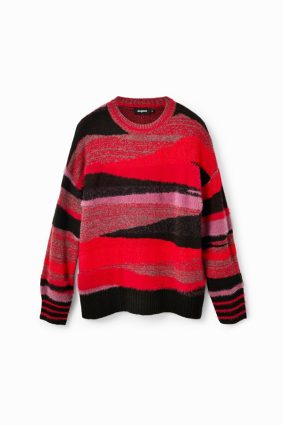 Desigual Pullover Rojo Dark