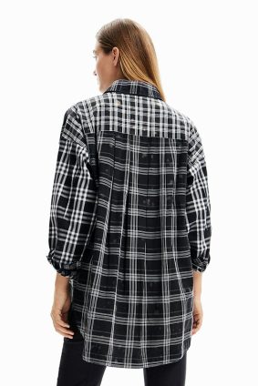 Desigual Shirt Negro Check