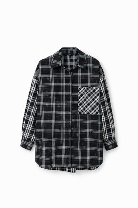 Desigual Shirt Negro Check