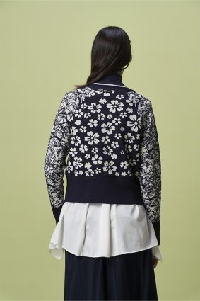HIGH Furtive Cardigan Navy White Floral