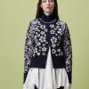 HIGH Furtive Cardigan Navy White Floral