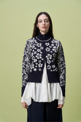 HIGH Furtive Cardigan Navy White Floral