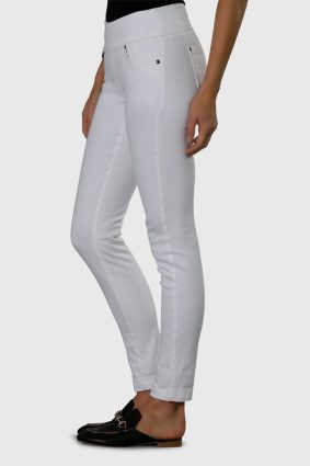 Lisette Slim Jean Pant White-1